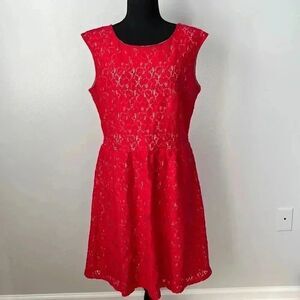 Enfocus Studios Red lace dress